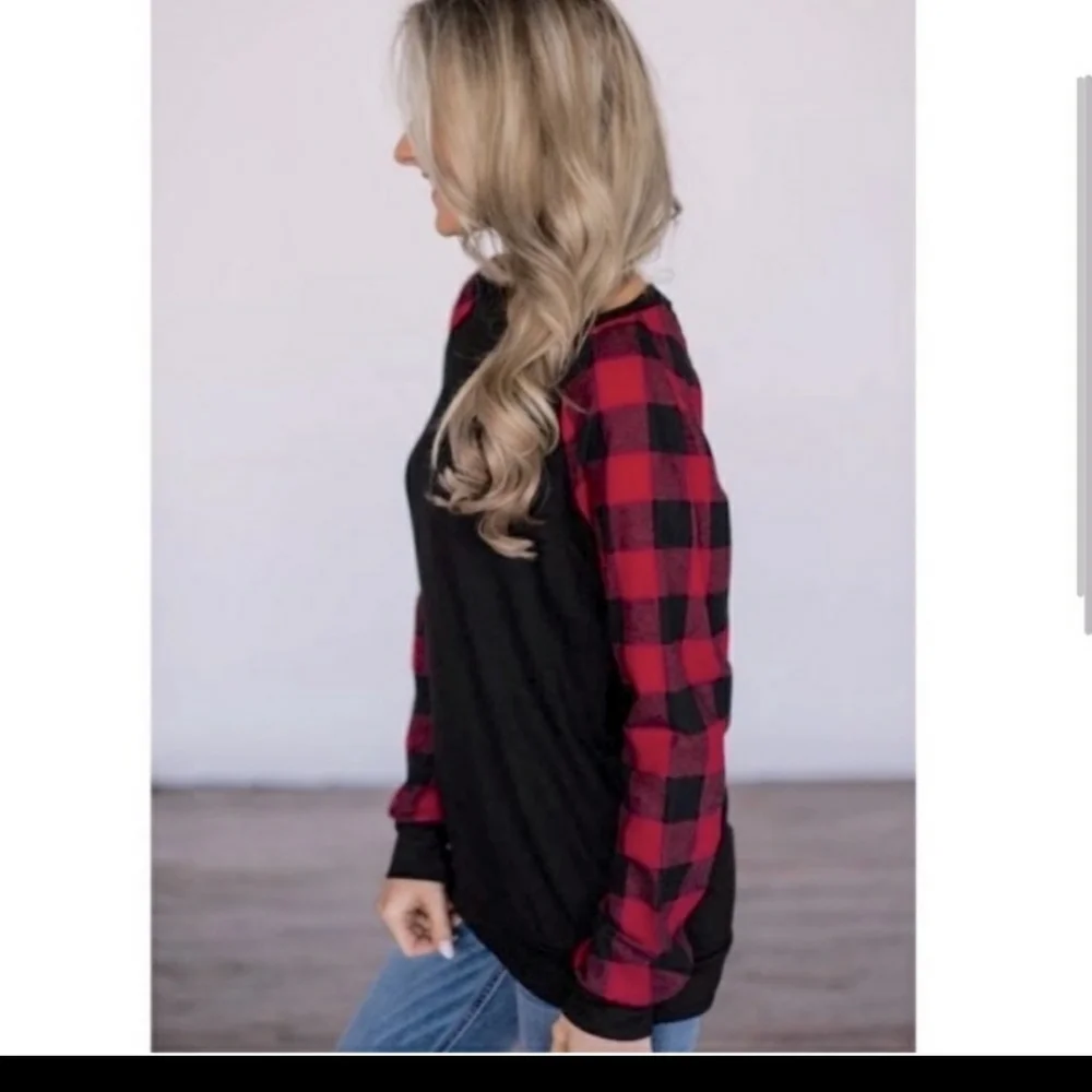 Red Buffalo Plaid Top - Picture 3 of 4